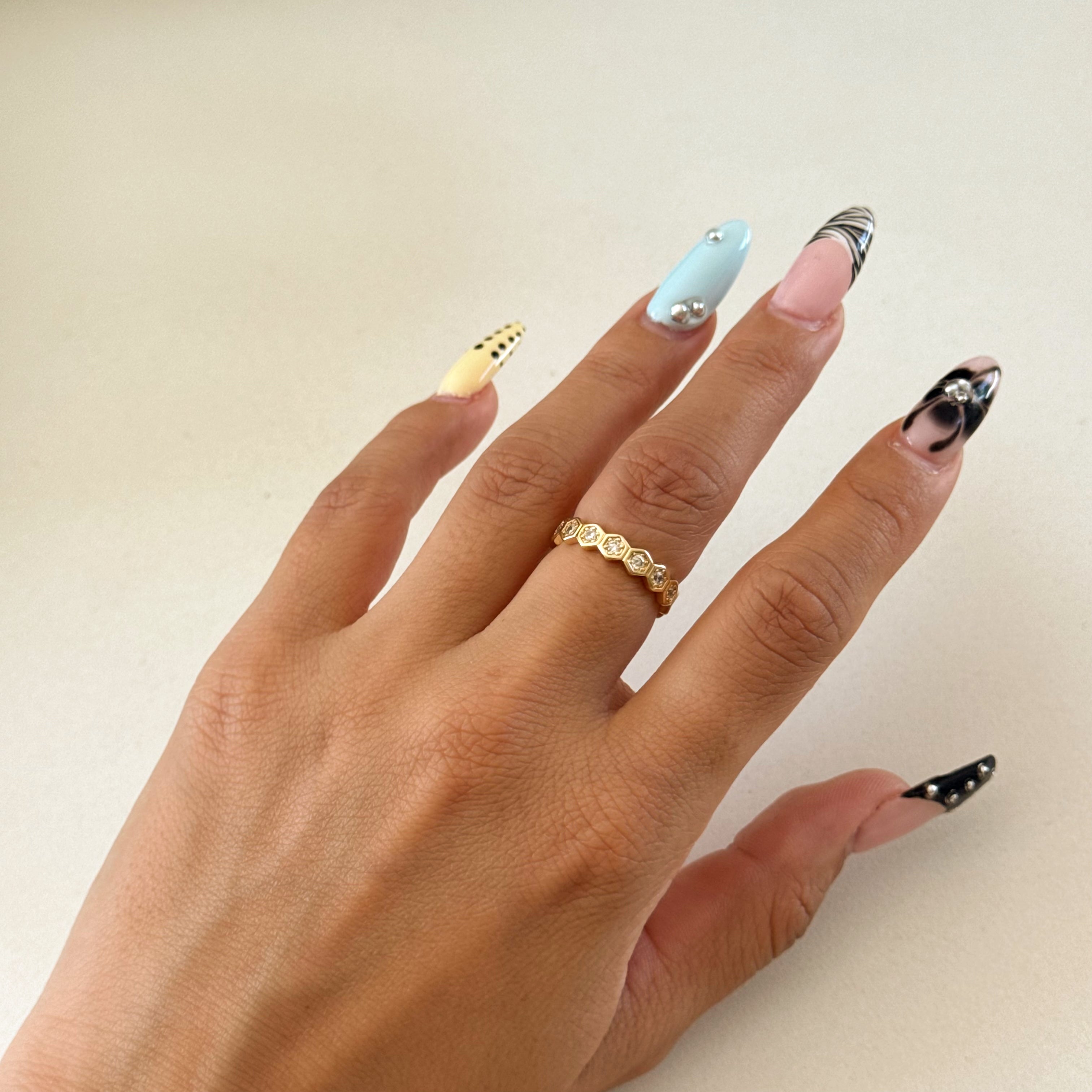Summer CZ Stack Rings